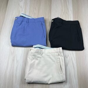 Peter Millar Surge Golf Chino Shorts Blue Black Beige Mens Size 42 10" Lot Of 3
